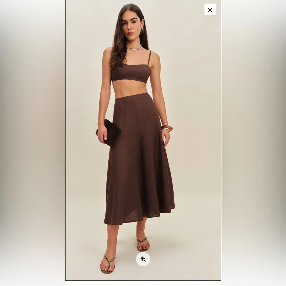 NWT Reformation Jori Linen Two Piece Set 12